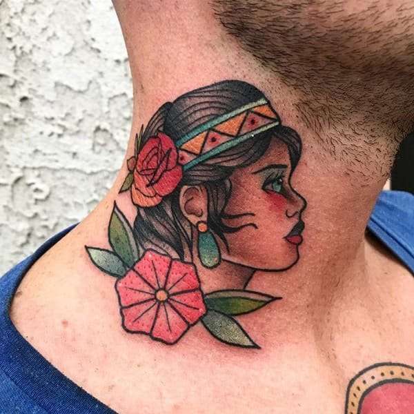 Tatuajes en el cuello: Old School