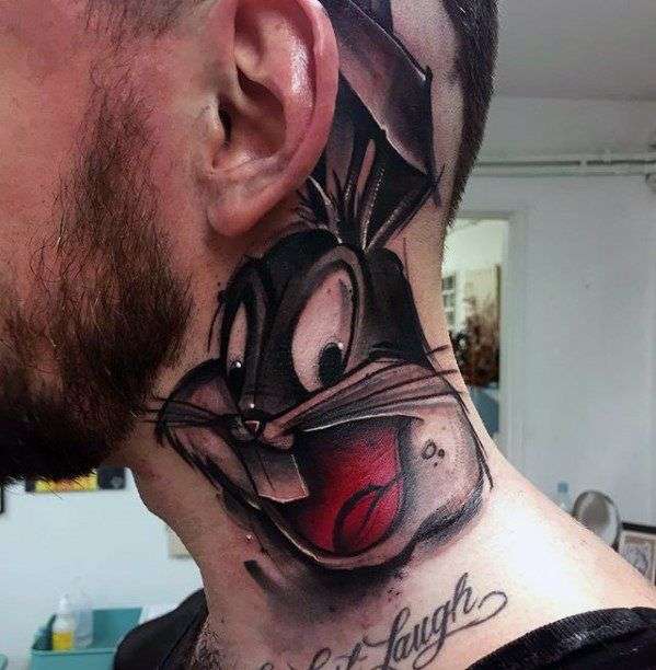 Tatuajes en el cuello: Bugs Bunny