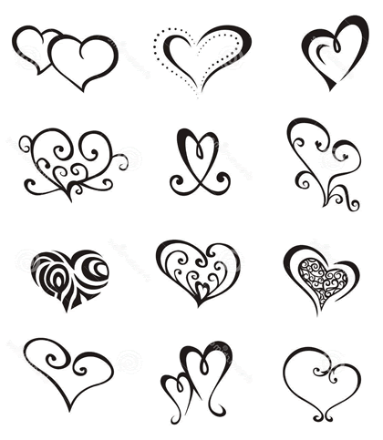 Dibujos de tatuajes: corazones
